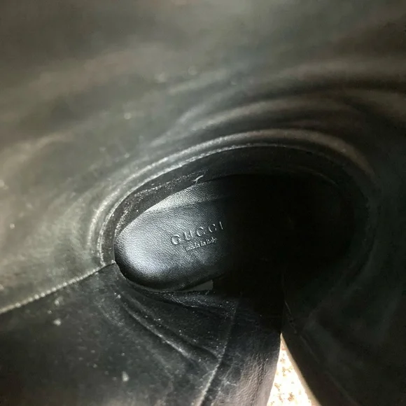 ‼️SALE‼️🔥HP!🔥Sexy Gucci Black Leather Knee Stiletto Boot - Picture 9 of 16